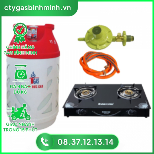 Bộ Bình Gas Thủ Đức Vỏ Bọc Nhựa 12kg