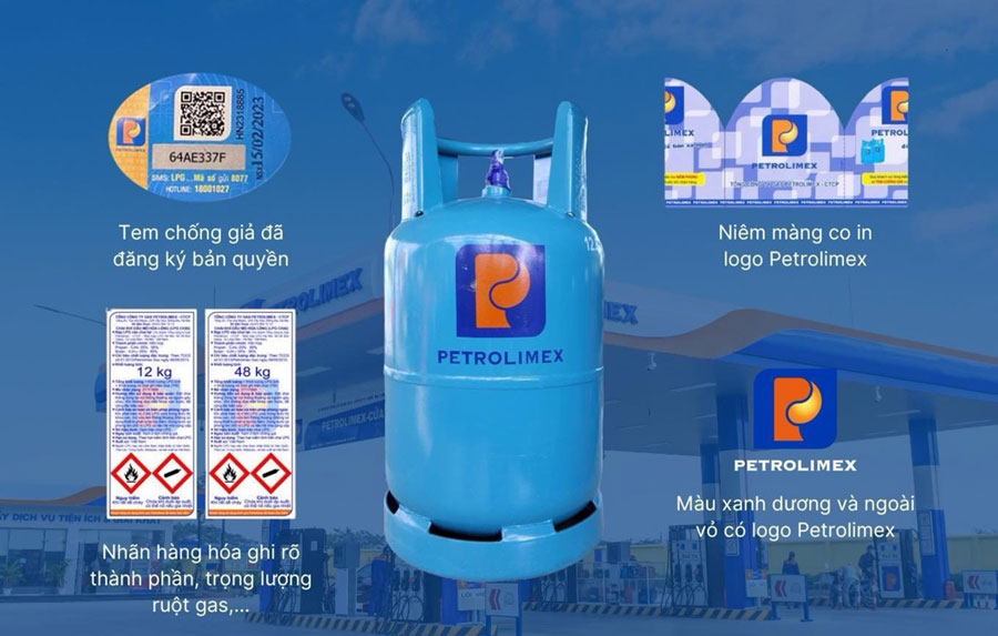 giá và thành phần bộ bình gas Petrolimex